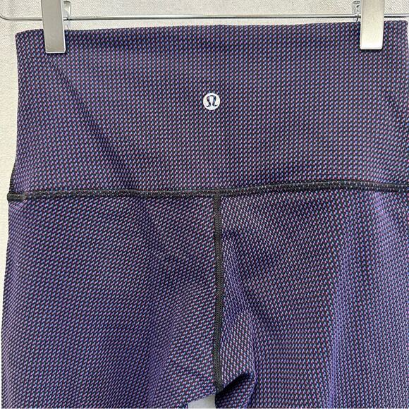 Lululemon Wunder Under Hi-Rise Tight Luon Variegated Knit Black/blue/pink Size 8 - Picture 14 of 16